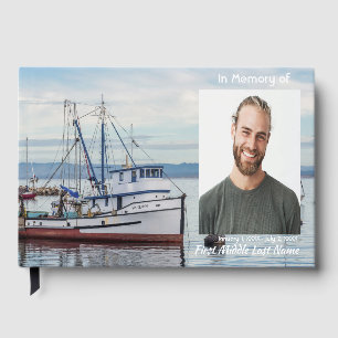 Guest Book Memorial Fisherman Fishing Fish