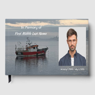 Guest Book Memorial Fisherman Fishing Fish
