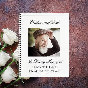 Guest book memorial funeral simple photo