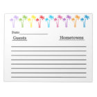 Guest Book Note Pad