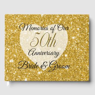 Guest Book - Personalise 50th Anniversary Keepsake