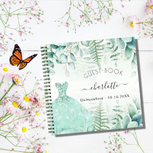 Guest book Quinceanera eucalyptus greenry woodland