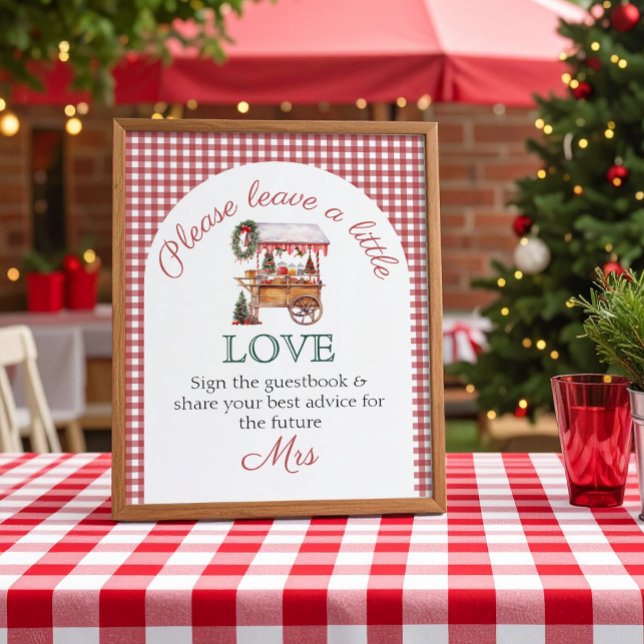 Guest book sign Christmas market Bridal Shower (Creator Uploaded)