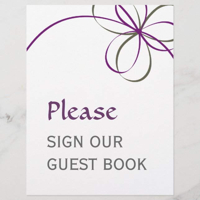Guest Book Sign Flyer (Front)