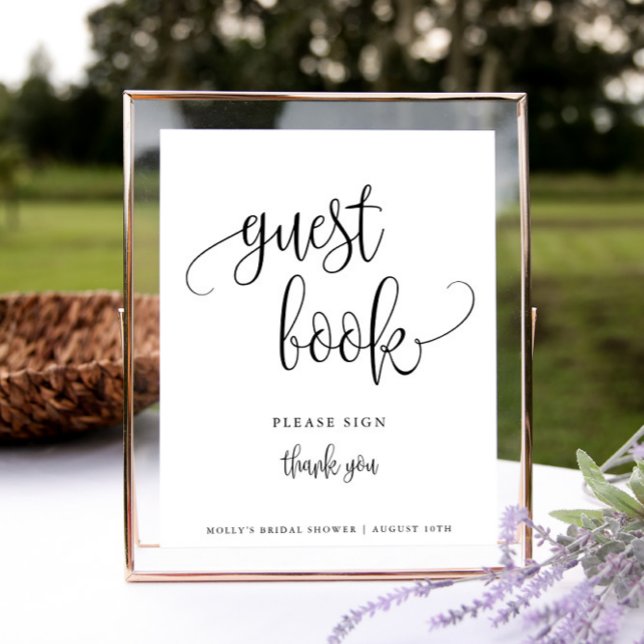 Guest Book Sign, Minimalist Calligraphy Poster (Creator Uploaded)