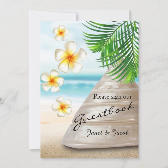 Guest Book Sign - Wedding on the Beach (Front)