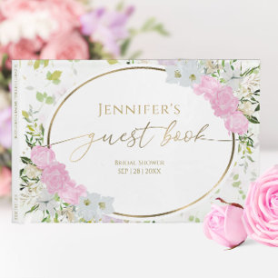 Guest Book Spring Bridal Shower Gilded Wildflower