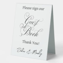 Guest book Table Tent Sign