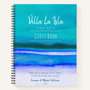 Guest Book Vacation Rental Beach House Ocean Blue