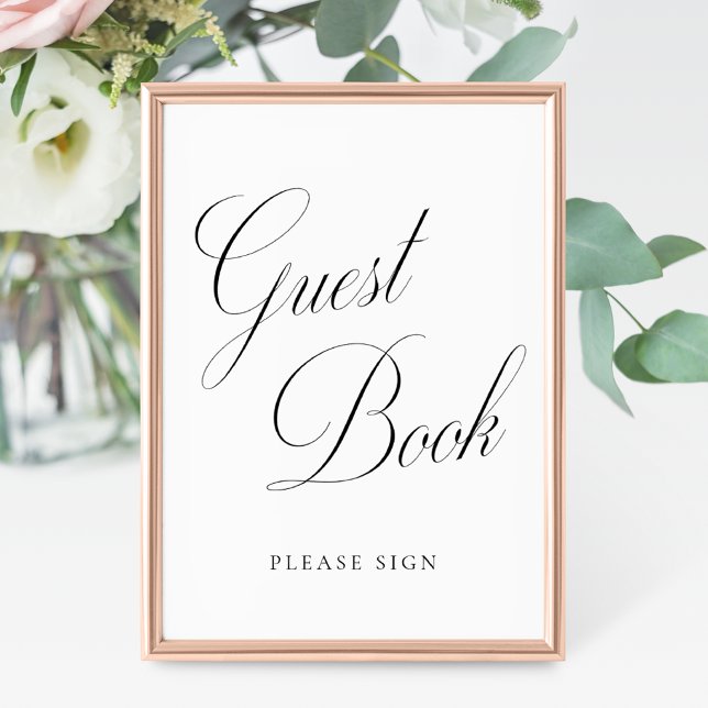 Guest Book Vintage Elegance Script Wedding (Creator Uploaded)