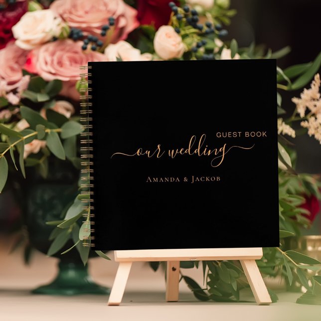 Guest book wedding black gold name (Creator Uploaded)