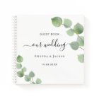 Guest book wedding eucalyptus greenery