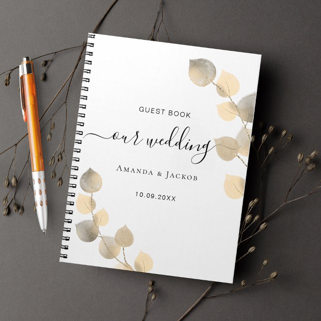 Guest book wedding golden eucalyptus (Creator Uploaded)