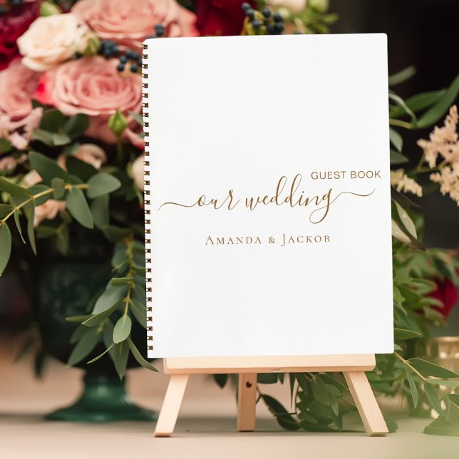 Guest book wedding white gold modern (Creator Uploaded)