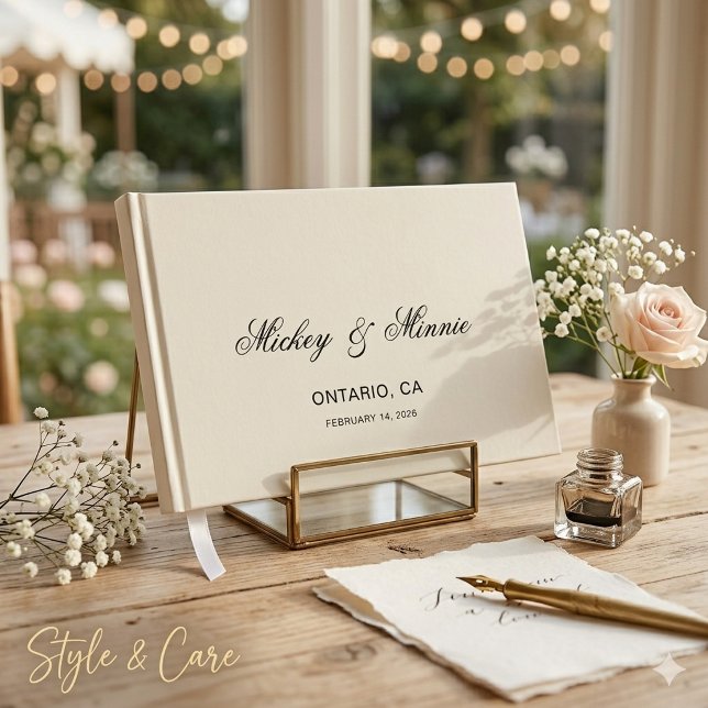 Guest Book with Personalised Custom Text Design (Guest Book with Personalized Custom Text Design)