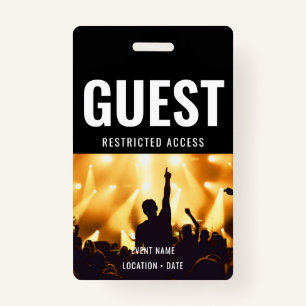 Guest Custom Event or Concert Name  ID Badge