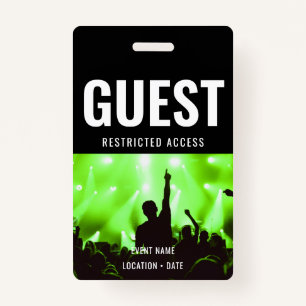 Guest Custom Event or Concert Name  ID Badge