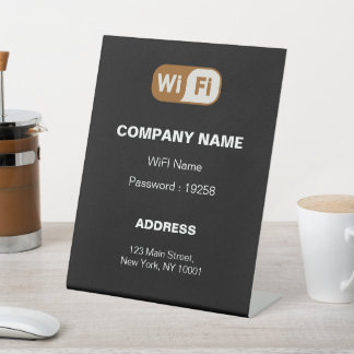 Guest Customer WiFi Network Pedestal Sign