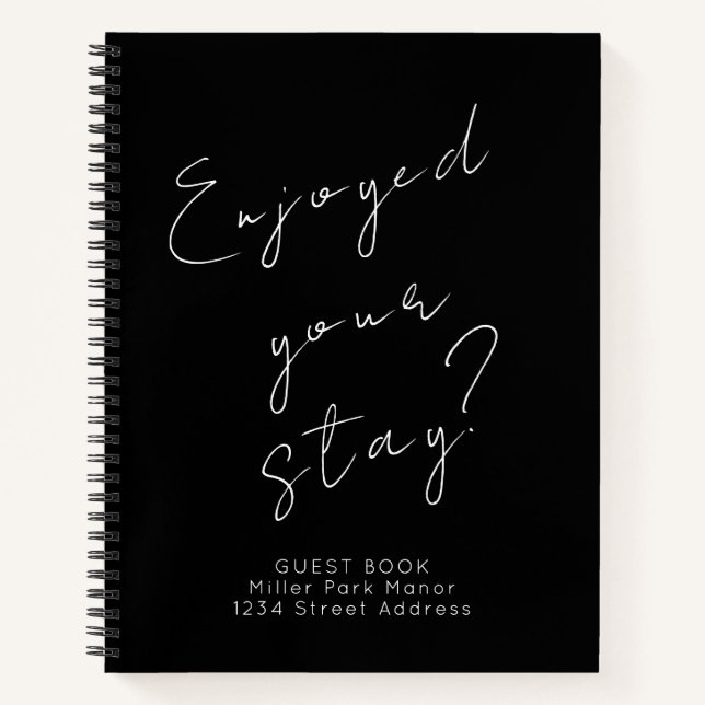 Guest Feedback Guest Book Black (Front)