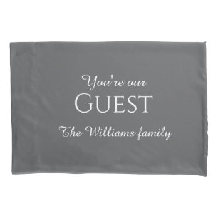 Guest monogrammed pillowcases