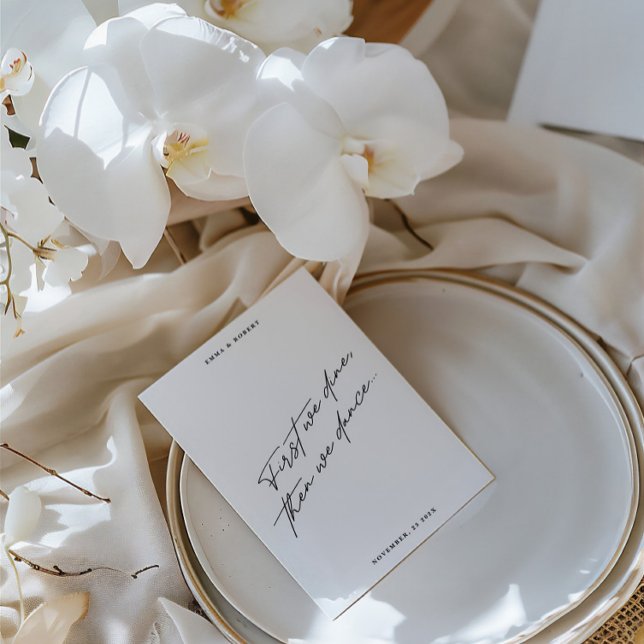 Guest Name Modern Minimal Table Guest Place Card (Guest Name Modern Minimal Table Guest Place Card)