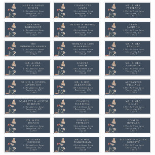 Guest Navy Blue Address Labels