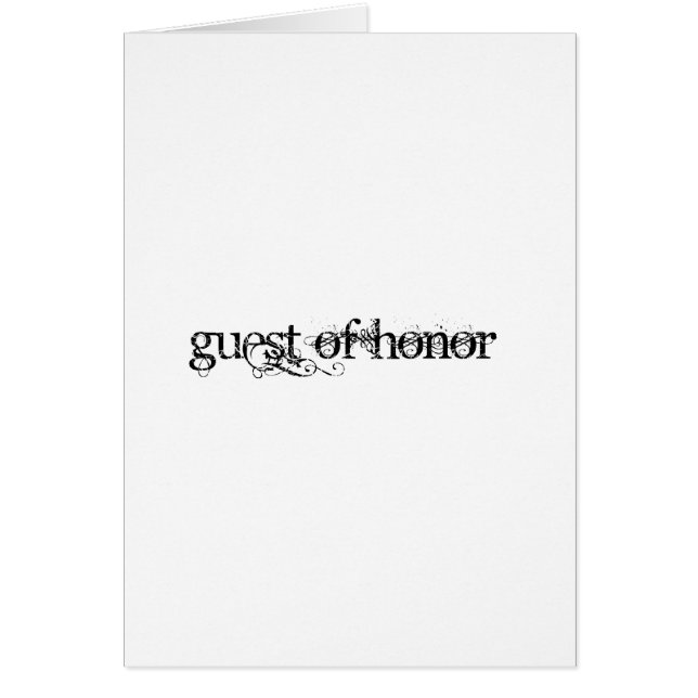 Guest of Honour (Front)