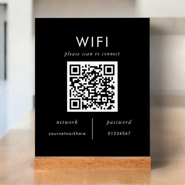 Guest Rental Wifi | Wifi Plaque with QR code Acrylic Sign (Creator Uploaded)