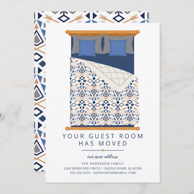 Guest Room Has Moved Moving Announcement (Front/Back)
