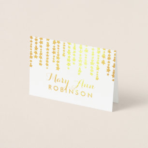 Guest Seating Place Card Gold "Under The Stars"