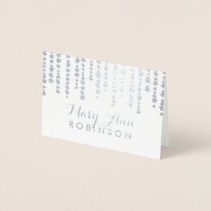 Guest Seating Place Card Silver "Under The Stars"