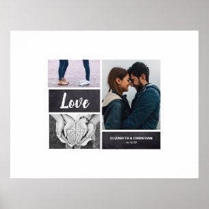 Guest Signature   Photo Collage Wedding Poster