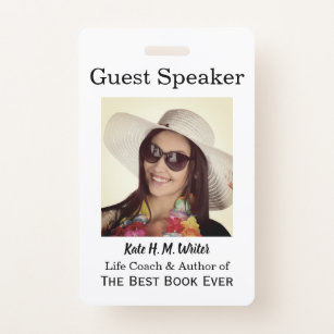 Guest Speaker Event Your Photo ID Identification ID Badge