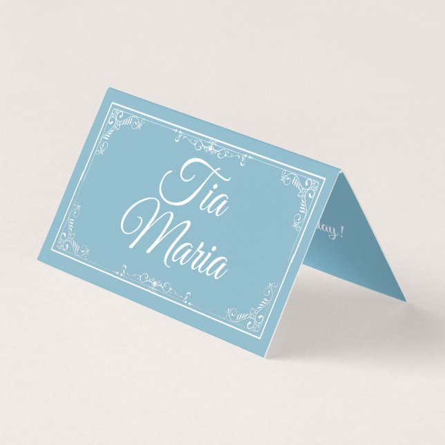 Guest Table Name Card - Quinceañera Mini Thank You (Front)