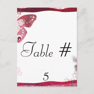 Guest Table Number Postcard