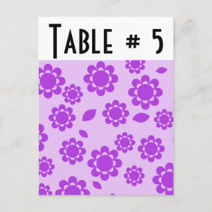 Guest Table Number Postcard