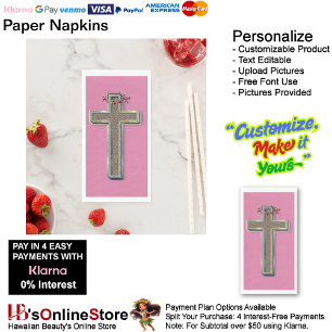 Guest towel Paper Napkins Pink Background