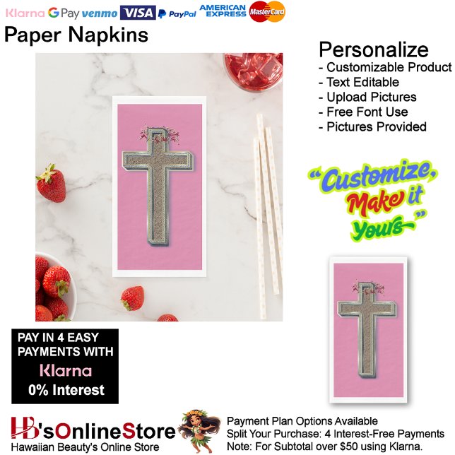 Guest towel Paper Napkins Pink Background (Cross Biblical Faith Religion Pink Background Paper Guest Towels.)