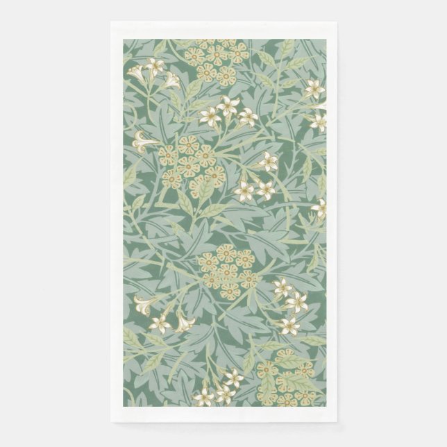 GUEST TOWEL : WILLIAM MORRIS : JASMINE : 1896 NAPKIN (Front)