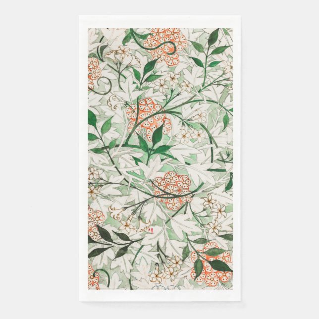 GUEST TOWEL : WILLIAM MORRIS : JASMINE  NAPKIN (Front)