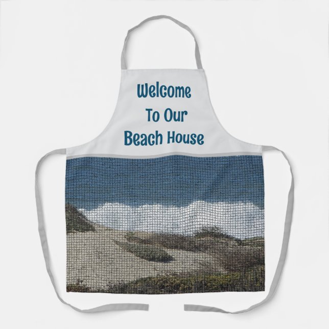Guest Welcome Coastal Landscape Photo Beach House Apron (Front)