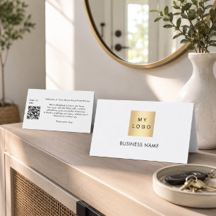 Guest welcome QR code hotel room card