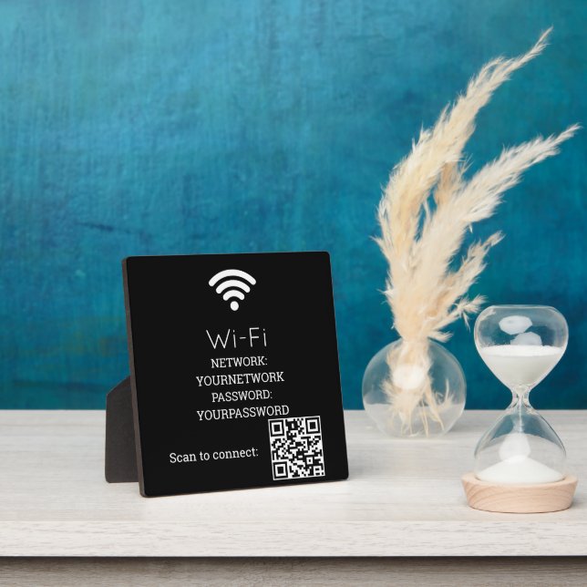 Guest Wi‑Fi QR Code Sign | Wi‑Fi | Gym / Studio  Plaque (Insitu)