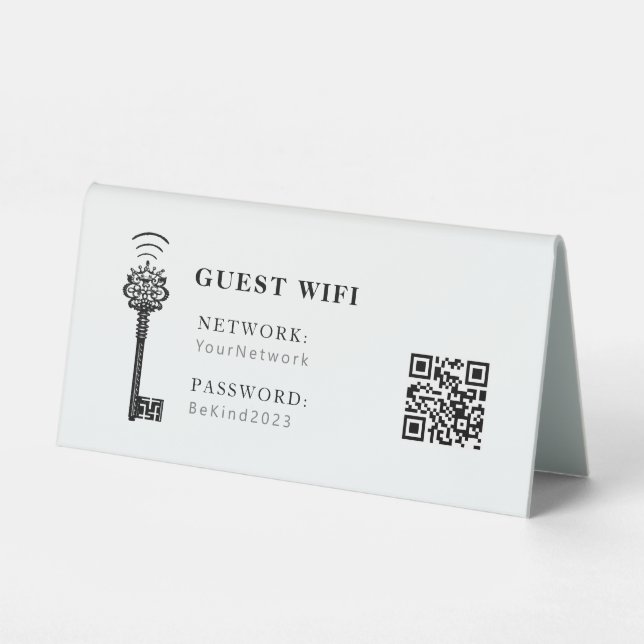 Guest Wifi Password and Network Business (Front)