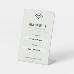 Guest WiFi Password Sign for Vacation Rentals