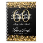 Guestbook 60th Birthday Party Sparkles Gold