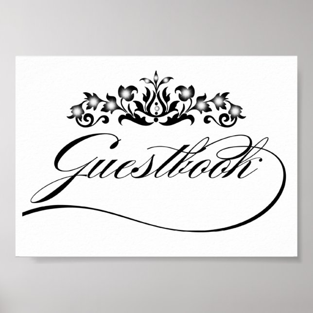 Guestbook Sign - Guestbook Wedding Sign (Front)