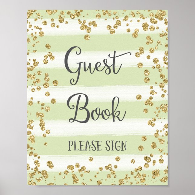 Guestbook Wedding Poster Print (Front)