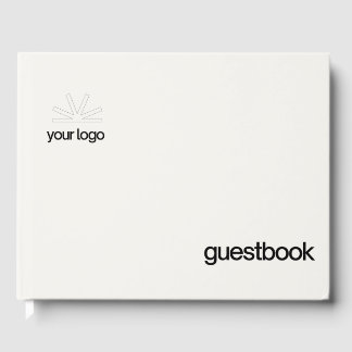 Guestbook with logo hostel bed & breakfast info