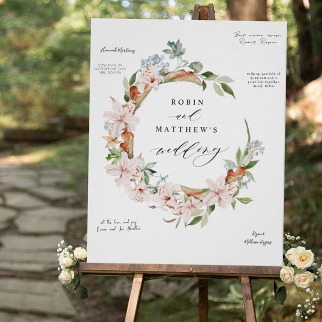 Guests Sign Around  Wedding Earthy Blooms Sign (Creator Uploaded)